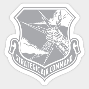 Strategic Air Command Emblem Single Color Light Gray Sticker